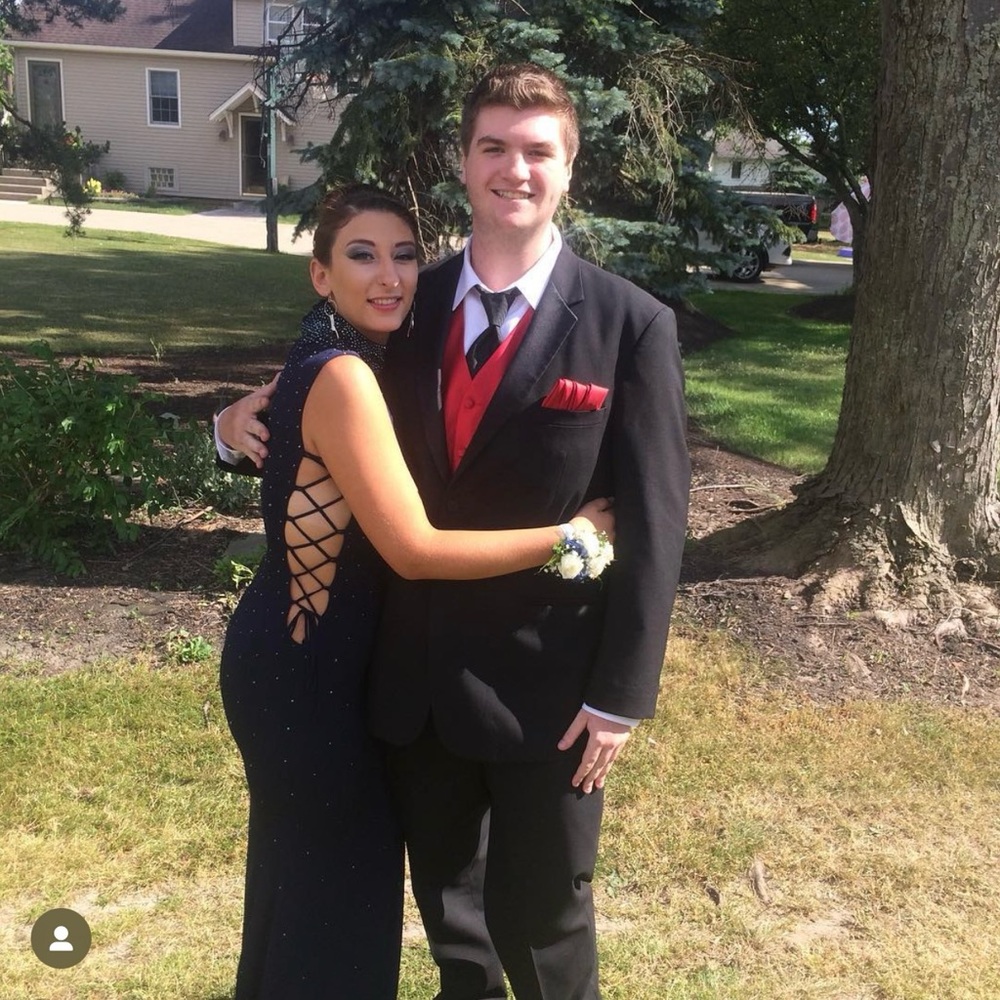 Jovani Navy Blue Prom Dress